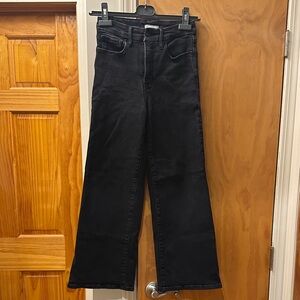 Good American Black Flare Jeans